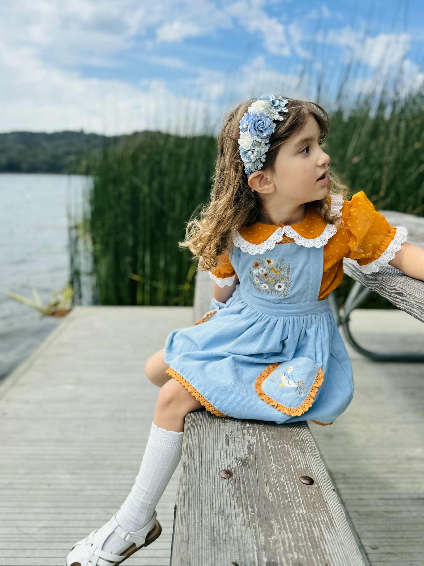 Countryside Goose pinafore *PRE-ORDER