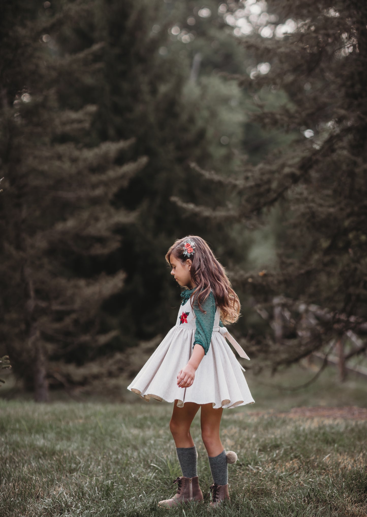 "Yuletide Blossom" pinafore and blouse* PRE-ORDER