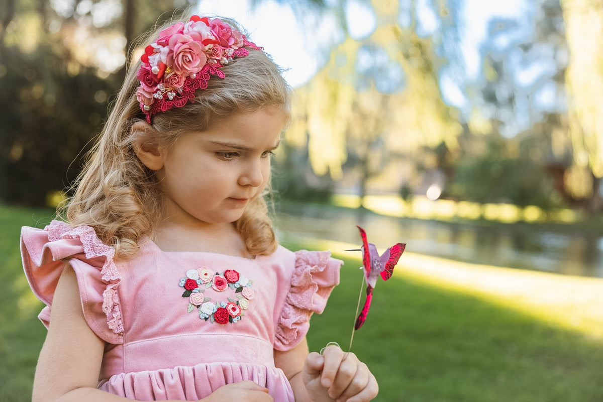 "Sweetheart" Velvet Pinafore *PRE-ORDER