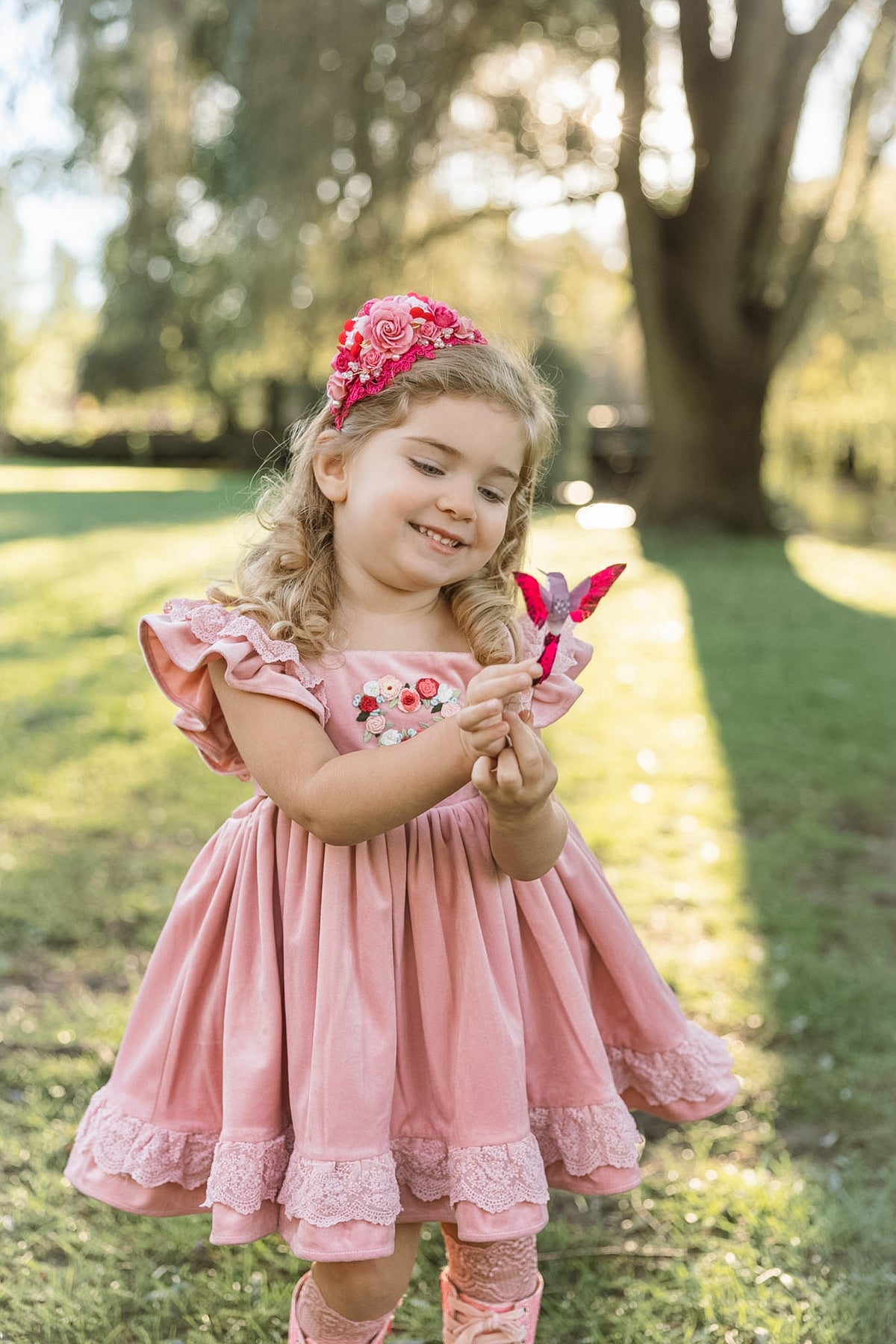 "Sweetheart" Velvet Pinafore *PRE-ORDER