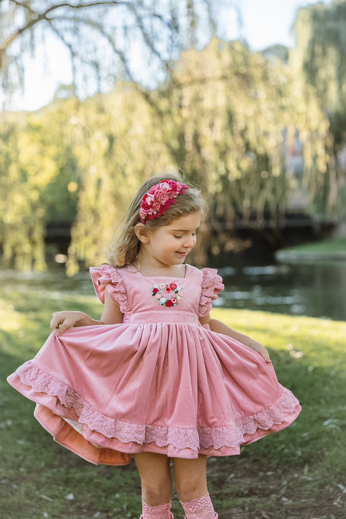 "Sweetheart" Velvet Pinafore *PRE-ORDER