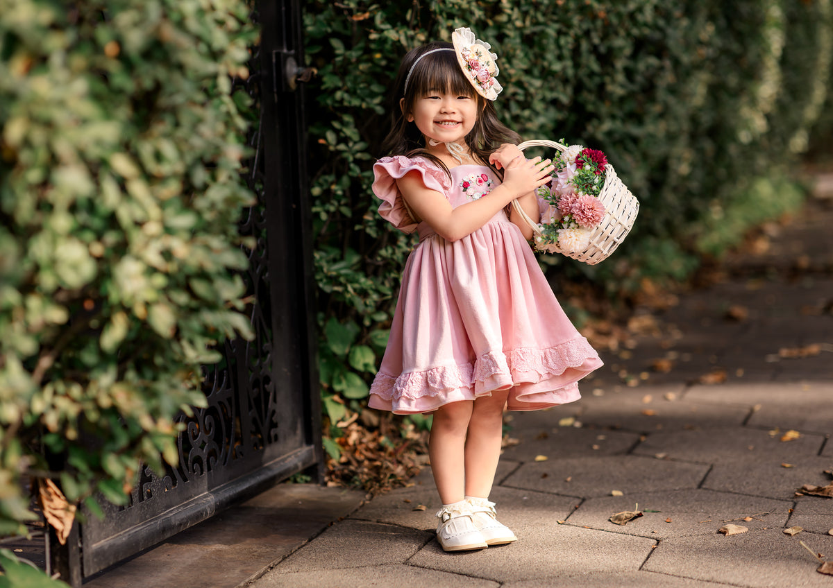 "Sweetheart" Velvet Pinafore *PRE-ORDER