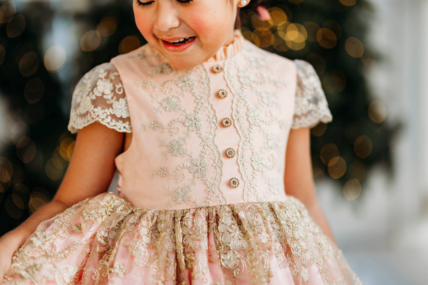 Peach Magic of Christmas Dress *PRE-ORDER