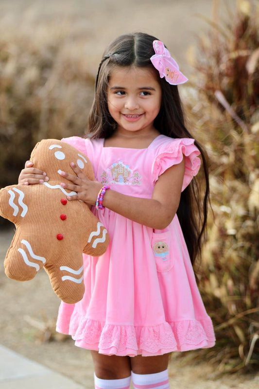 Gingerbread Pink Pinafore