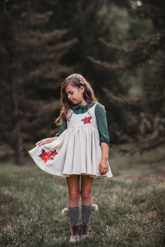 "Yuletide Blossom" pinafore and blouse* PRE-ORDER