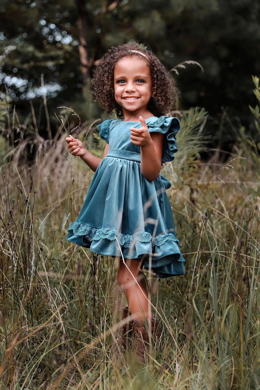 Teal Pinafore *RTS
