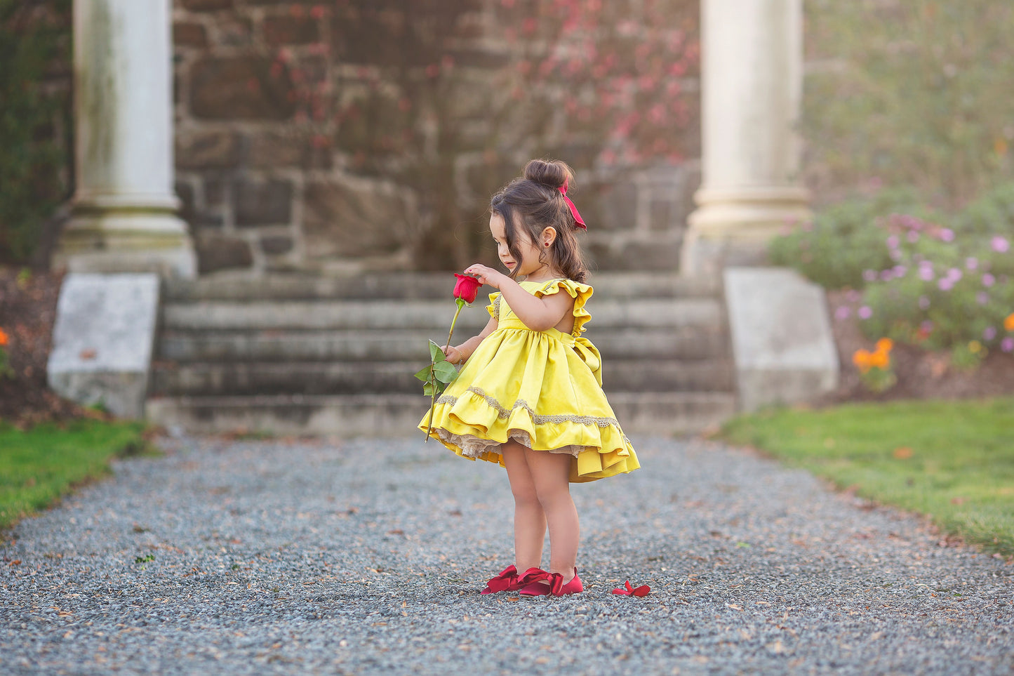 Velvet Yellow Pinafore *PRE-ORDER