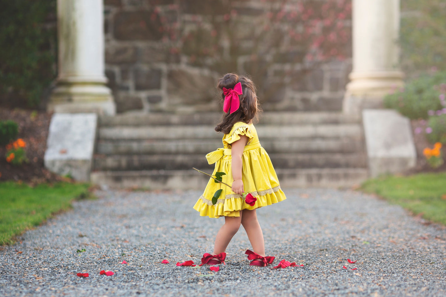 Velvet Yellow Pinafore *PRE-ORDER